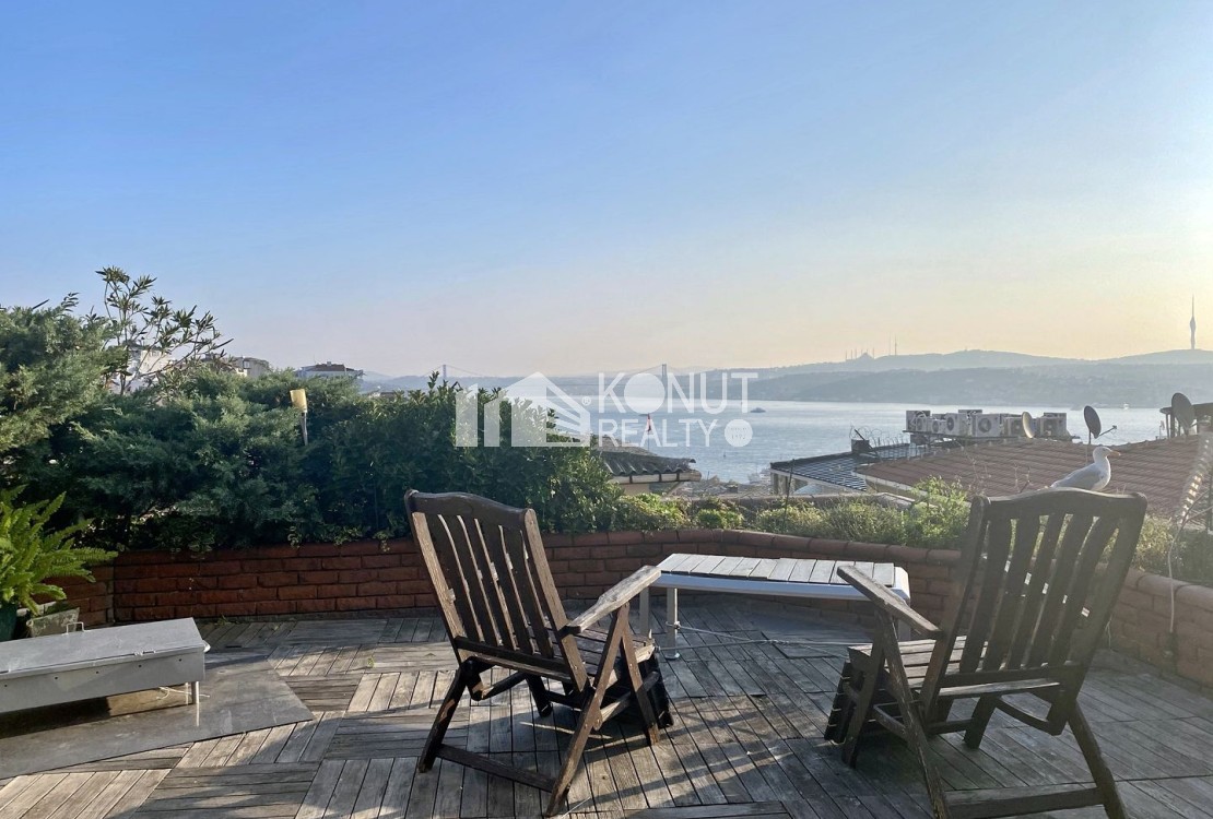 Bosphorus View Private Terrace Apartment For Rent