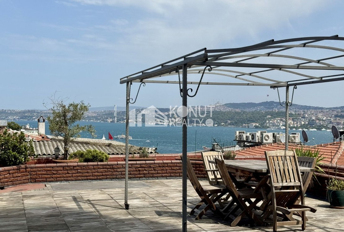 Bosphorus View Private Terrace Apartment For Rent