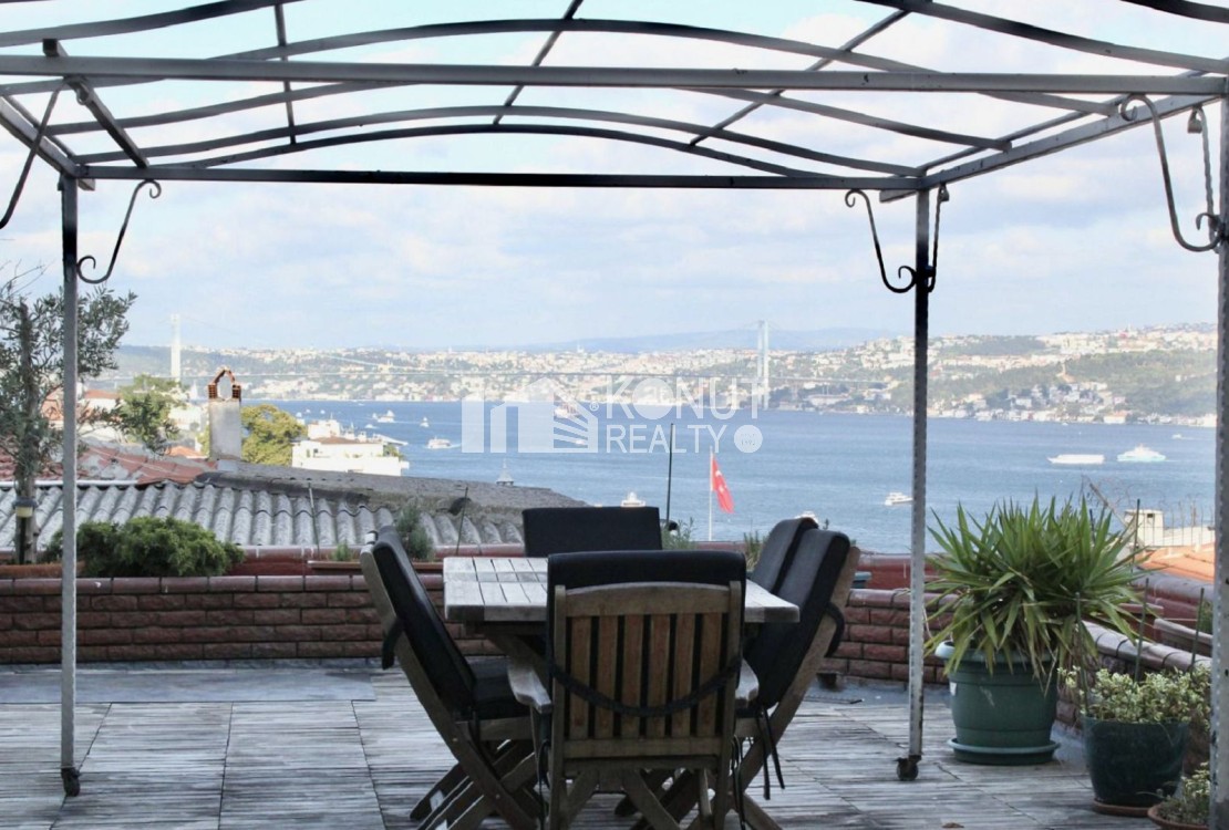 Bosphorus View Private Terrace Apartment For Rent