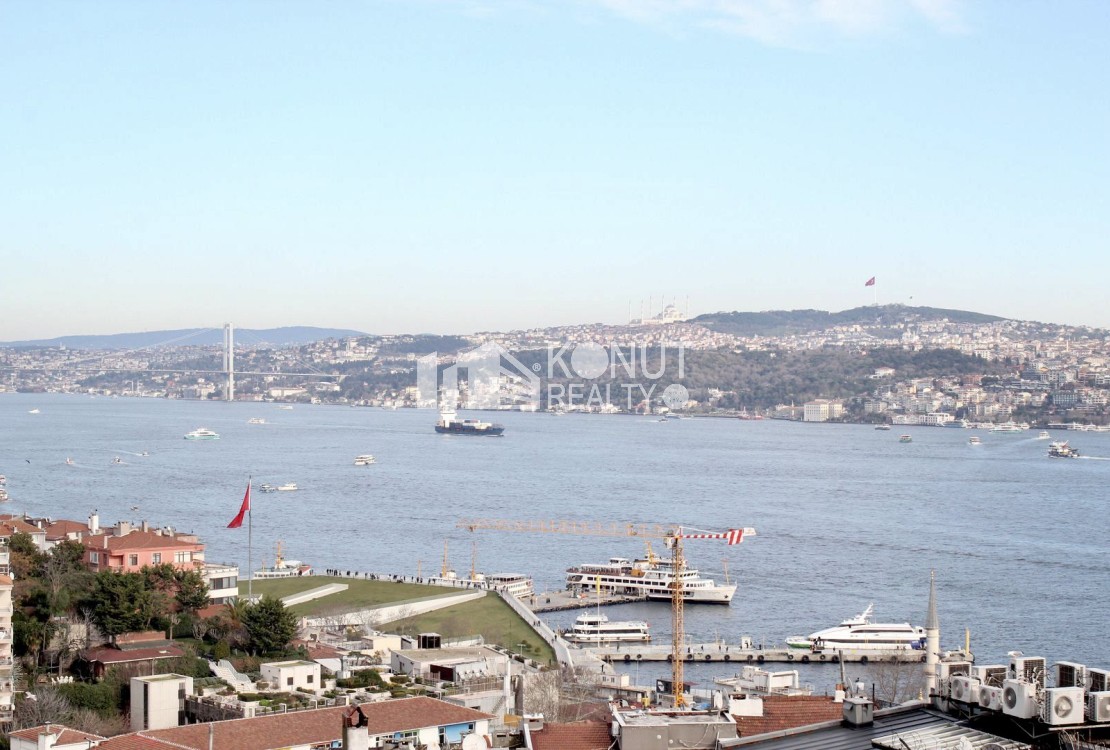 Bosphorus View, 2,5+1 Flat For Rent in Cihangir