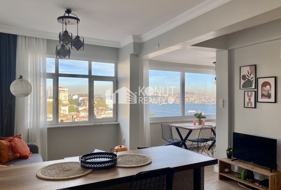 Cihangir 'de Boğaz Manzaralı 2+1 Eşyalı Kiralık Daire